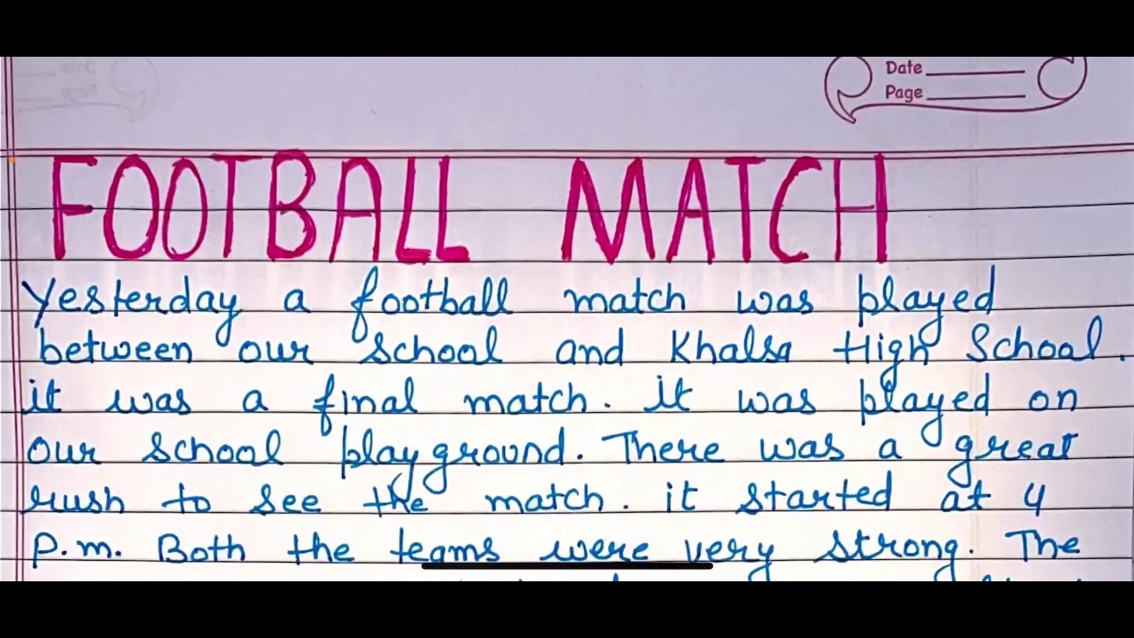 Football Essay Telegraph