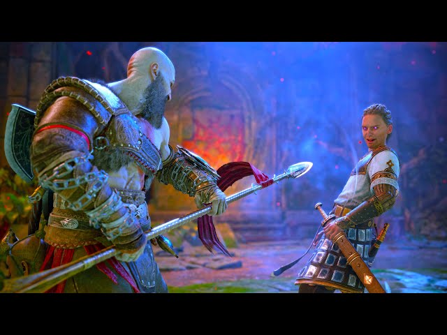 Serious Kratos Vs. Heimdall Boss Fight - God of War Ragnarök GMGOW (4K  60FPS) 