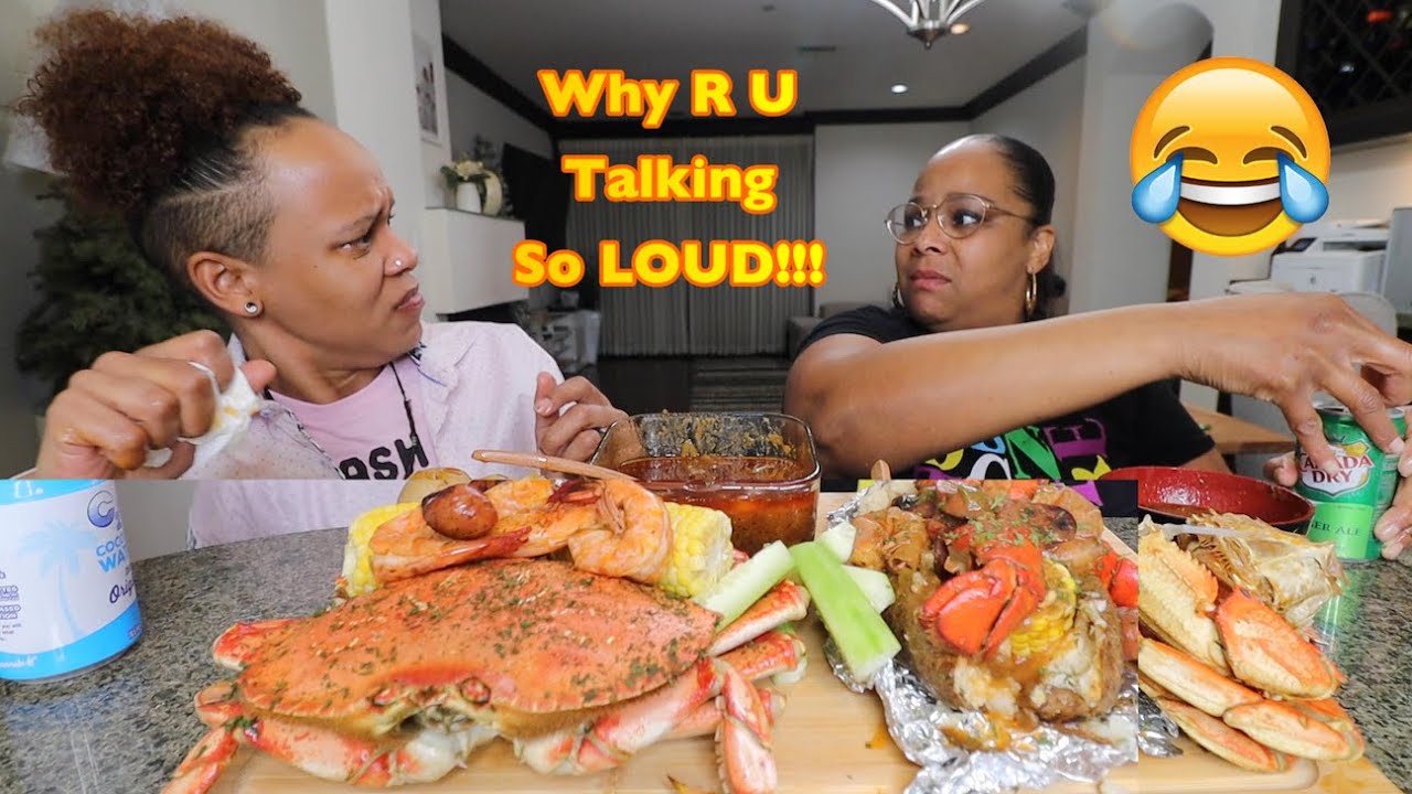 TALKING SUPER LOUD THE ENTIRE VIDEO TO SEE HOW MY WIFE REACTS | SEAFOOD BOIL MUKBANG PRANK