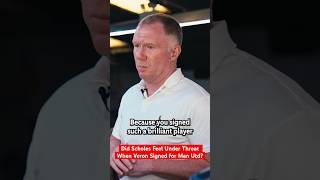 Scholes Thoughts When Veron Signed For Man Utd