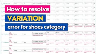 A maximum of 1 occurrence(s) is allowed for the attribute [footwear_size] | Humaira's Digital Market