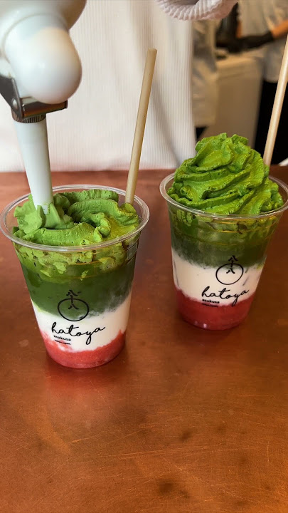 【Asakusa】Luxe Shake with Rich Matcha × Strawberry Sauce Bursting with Fruitiness #japanesegourmet
