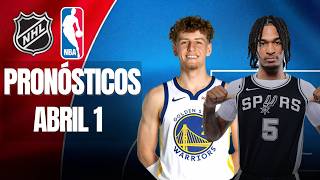 🔥🏀🏒 PRONÓSTICOS DE LA NBA Y NHL PARA HOY 01 DE ABRIL | PICKS GRATIS 🏀🏒🔥
