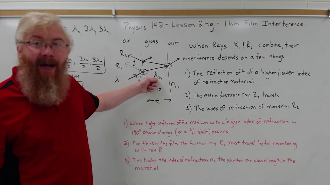 Physics 142 - Lesson 2.4g - Thin Film Interference - YouTube