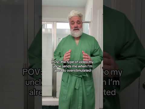 Coat, Man, Person. Text: POV: the type of video my uncle sends me when I'm already overstimulated uncl n I'm alre ted