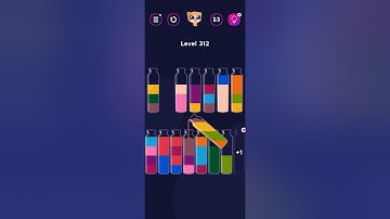 Get Color Bottle Game level 312 #bottlegame #pggaming