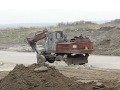 Old soviet excavator EO-3322 movin" out