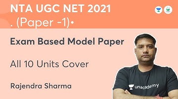 All 10 units cover | Paper-1 |  NTA UGC NET JRF 2021 | by Rajendra Sharma
