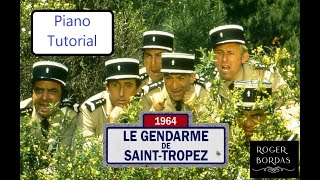 Le gendarme de St Tropez  Marche des gendarmes  Piano tutorial
