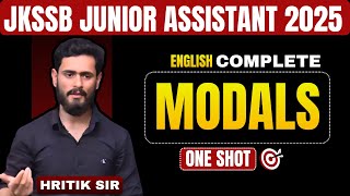 JKSSB Junior Assistant 2025 | MODALS | Grammar Masterclass | English withHritik Sir