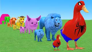 Long Slide Game With Cow Elephant Gorilla Hippopotamus Tiger 3d Animal Game Funny 3d Animals screenshot 2
