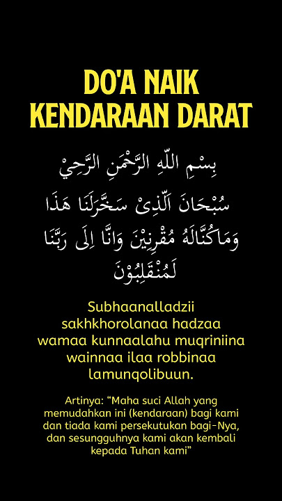 Doa Naik Kendaraan Bermotor #doa #doaseharihari