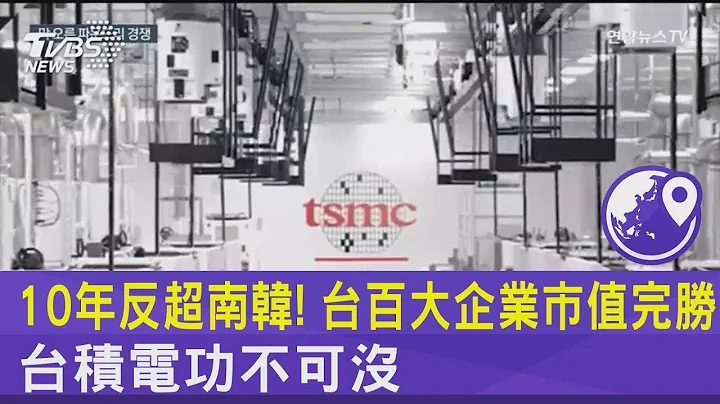 10年反超南韩! 台百大企业市值完胜.台积电功不可没｜TVBS新闻 - 天天要闻