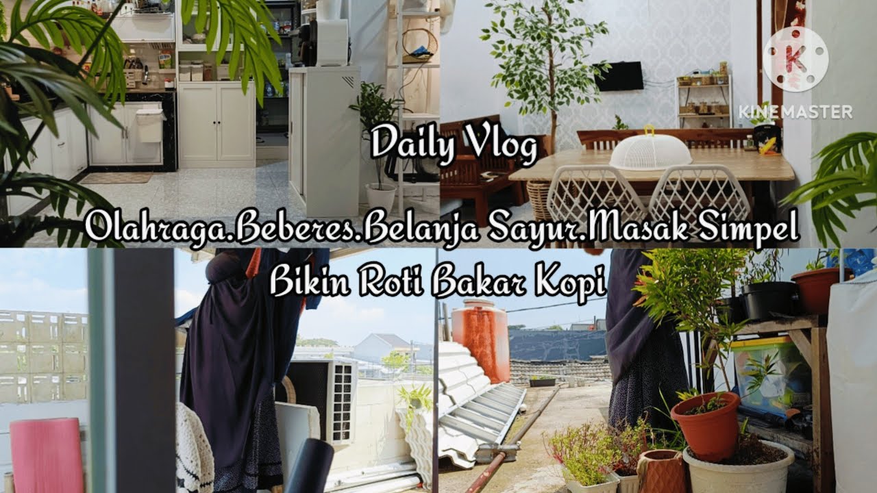 Vlog rutinitas harian irt produktif~rumah minimalis~bersih bersih rumah~belanja harian~masak simpel