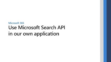 Use Microsoft Search API in our own application