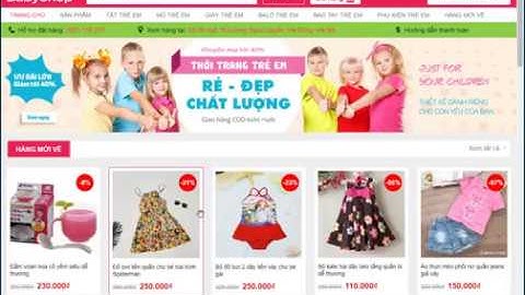 Tải Theme WordPress web bán hàng quần áo trẻ em