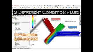 Flow simulation Solidworks dengan 3 kondisi fluida yang berbeda