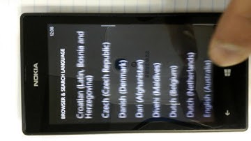 How to change Language and Region on Nokia Lumia 520.