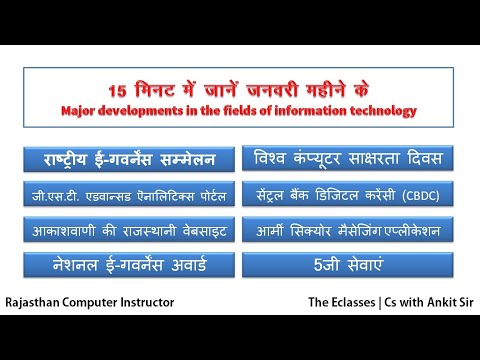 Major development in the fields of information technology, Rajasthan computer instructor