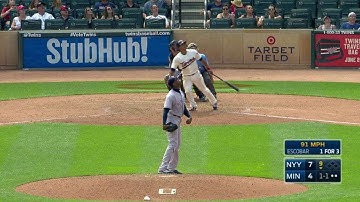 NYY@MIN: Escobar belts a solo homer to left field