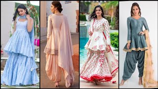 Short Frock Style Dresses || 2020-2021 || Short Frock With Plazo || Dhoti || Skirt || Lehnga ||