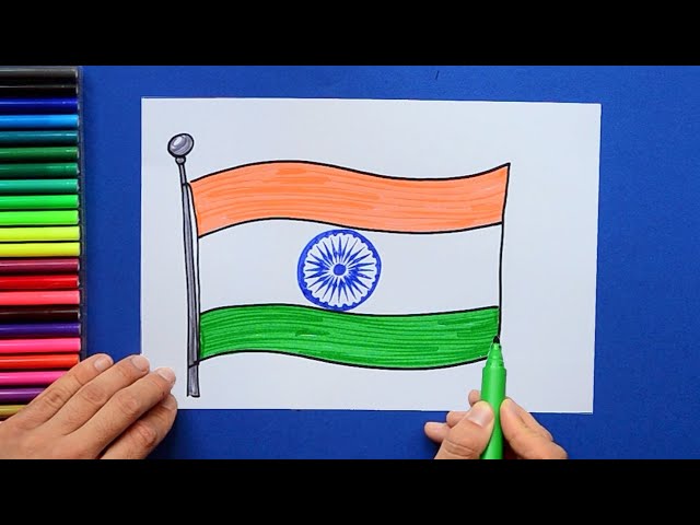 india outline flag