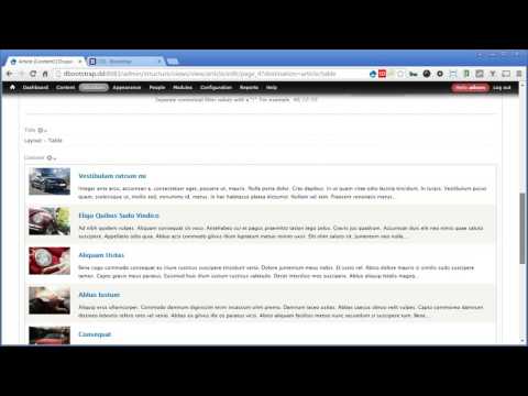 Drupal Bootstrap - 21 - Creating Article Views - Table Layout