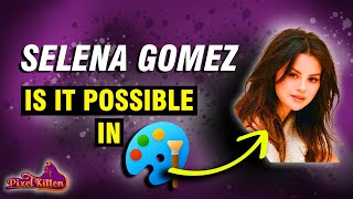 🎨 Selena Gomez Pixel Art in Microsoft Paint Challenge! 🖌️💻