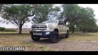 Toyota tundra- bodyguard bumpers, led, custom paint, fuel, toyo open
country, leveling kit!