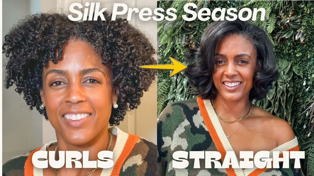 How to Do a Healthy Silk Press on Natural Hair - DMV Hair Salon Vlog at Hazel O. Salon