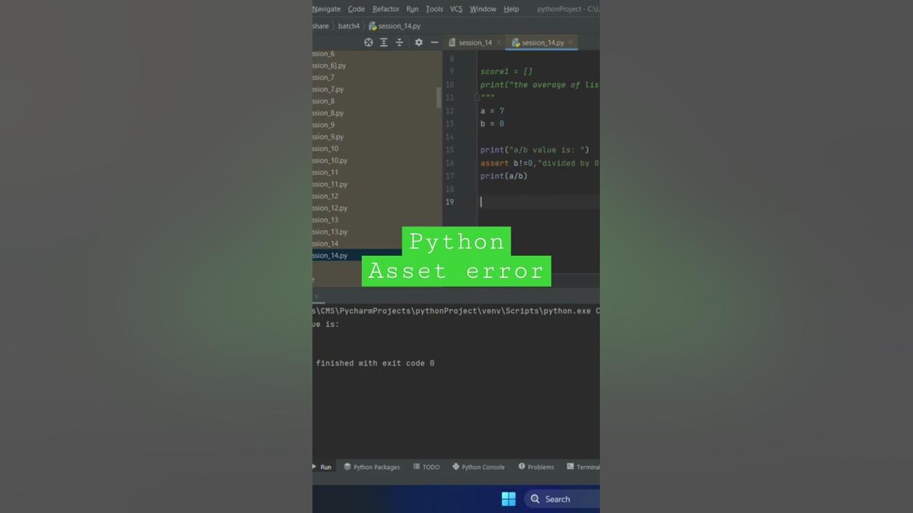 Assert in python #python #assert - YouTube