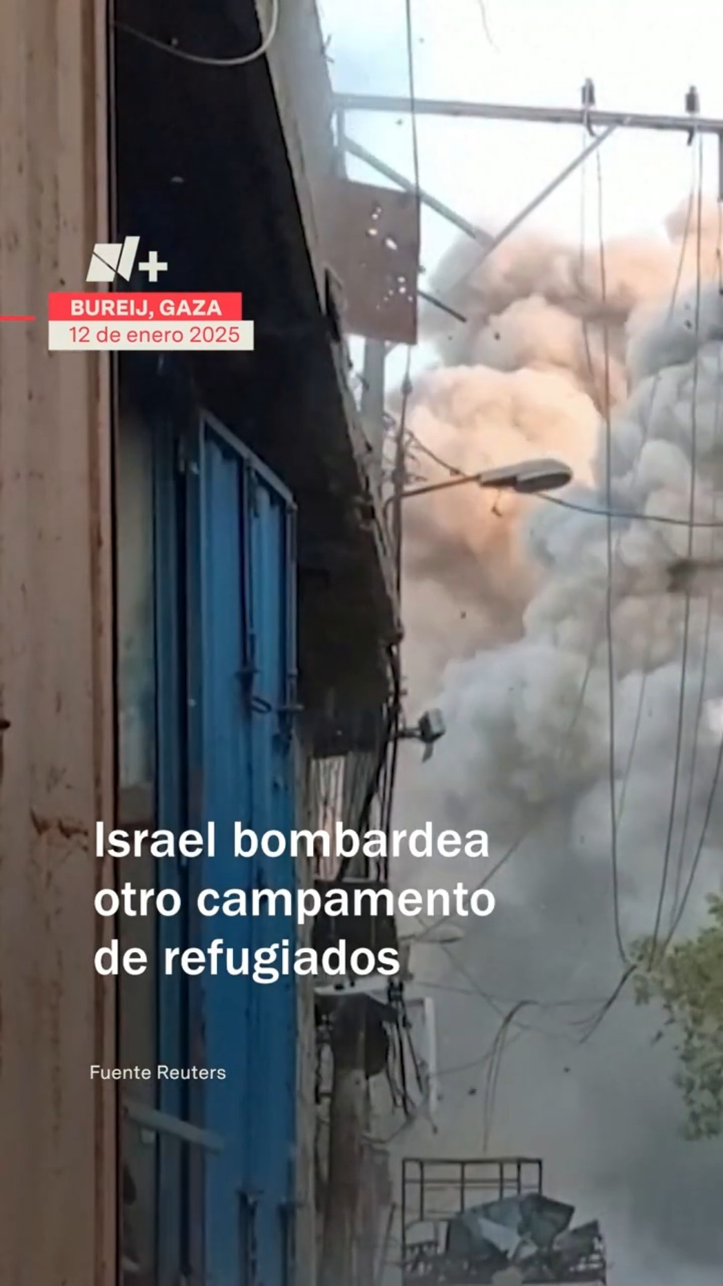 Israel bombardea otro campamento de refugiados - N+ #Shorts
