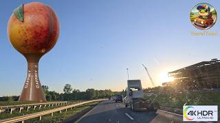 Golden Hour on I‑85 South — From Queen City Edges to Cowpens' Rolling Hills - ASMR Drive in 4K HDR