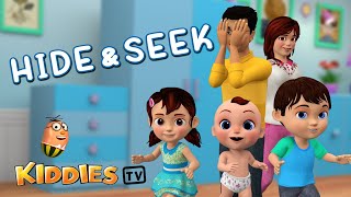 hide and seek song sing along preschool songs nursery rhymes kiddiestv