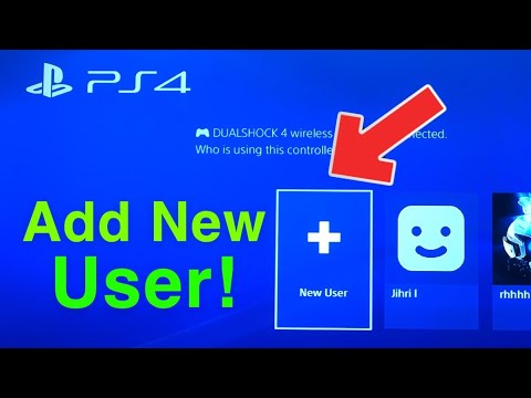 PS4 How To Add/Create A New User!