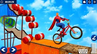 Super hero Cycle Stunt Racing Games: BMX Cycle Game: Mobile Games - Android Gameplay screenshot 1