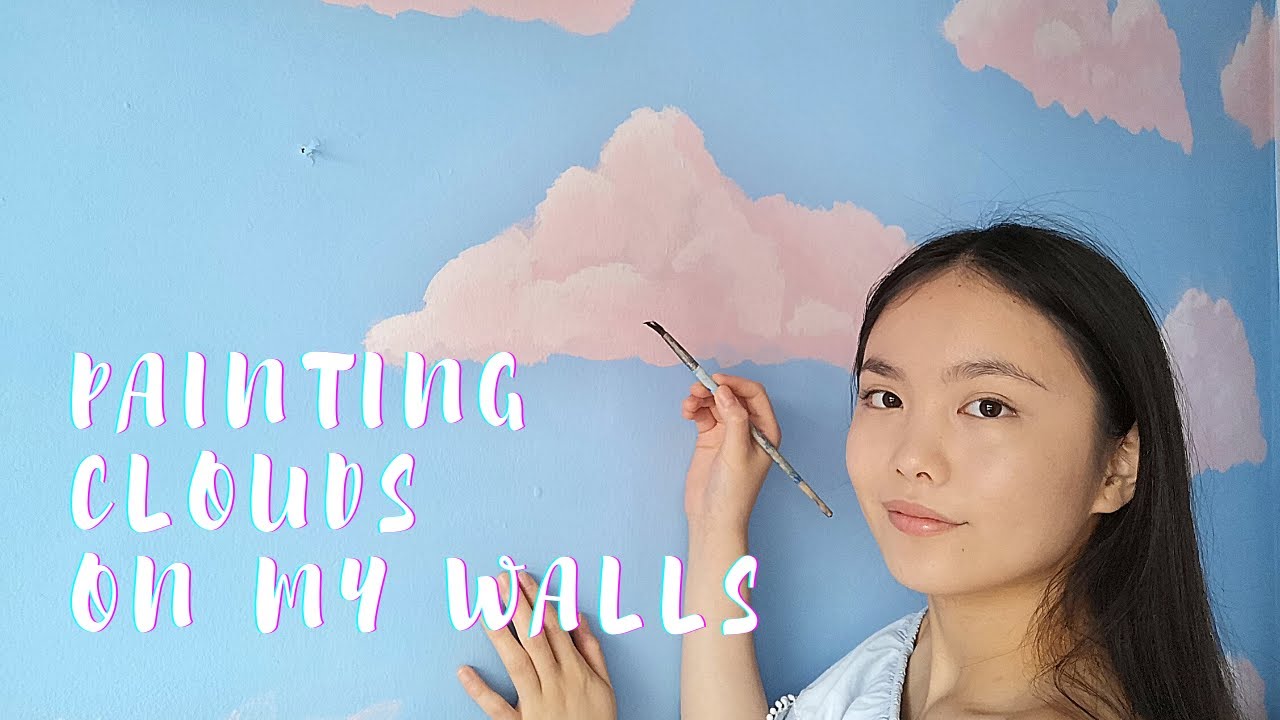 Painting pink clouds on my walls | Pollyanne Vicktoria