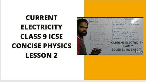 Current Electricity class 9 , icse , concise physics, selina | Numericals on current electricity