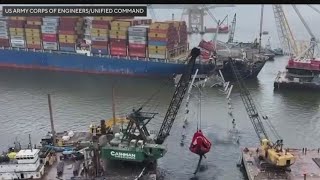 Unified Command prepare to move and refloat the Dali Cargo ship  after crashing into the Key Bridge