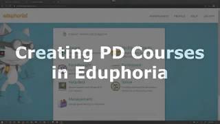 Creating District PD Courses in Eduphoria