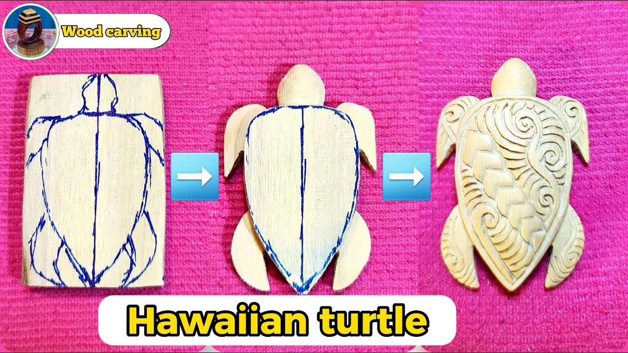 Carve Hawaiian turtles on wood.#woodcarving #necklace #turtle # ...