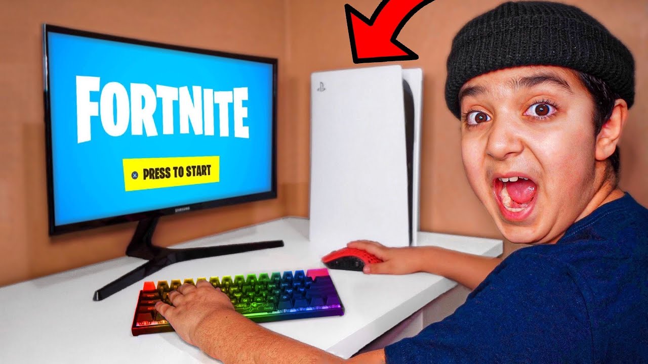 ⁣My Little Brother Tried To Play Fortnite On PS5 With KEYBOARD & MOUSE