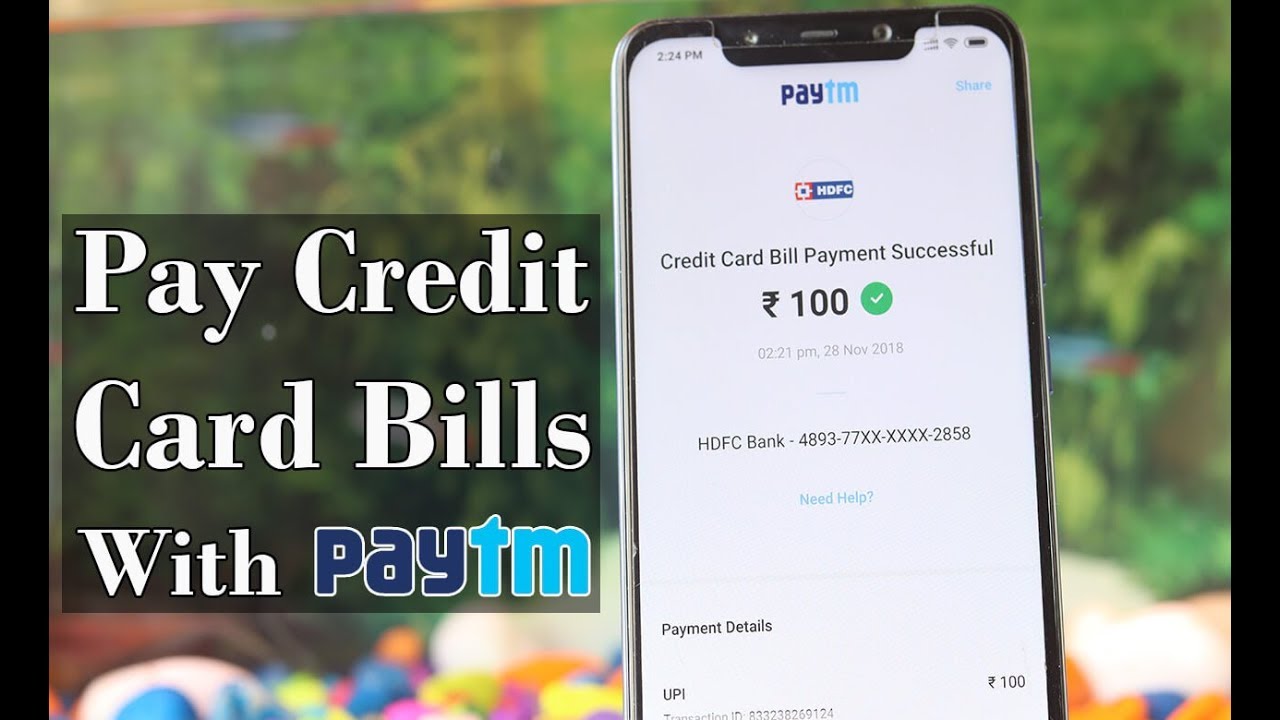 Pay Credit Card Payment Through Paytm Youtube