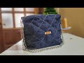👜 Cómo Hacer una Bandolera acolchada de Jeans ✂️ | Tutorial Fácil + Medidas para el Molde