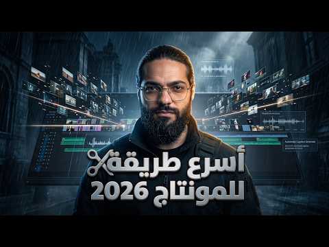 أسرع طريقة للمونتاج الاحترافي 2026 🚀 دون خبرة 🎬