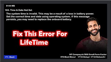Fixing 163 Time & Date Not Set | Bios Startup Error Tutorial