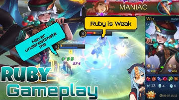 Maniac RUBY GAMEPLAY | Never Underestimate Ruby | Mobile Legend