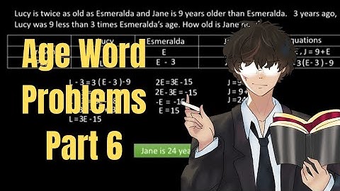 Age Word Problem Example | Mastering Mathematical Challenges - Part 6