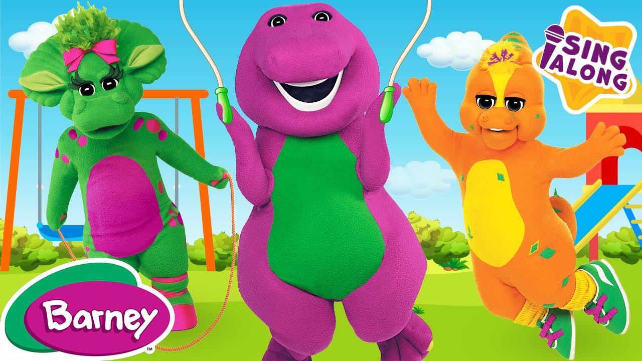 Bumpin' Up and Down Movement Song for Kids Barney the Dinosaur
