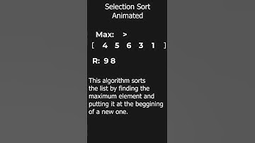 Selection sort Algorithm animated!